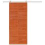 Voir la diapositive 3 : VIDAXL Porte de grange marron cire 90x208 cm bois massif de pin