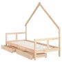 Voir la diapositive 4 : VIDAXL Cadre de lit pour enfants gris 80x200 cm bois de pin massif