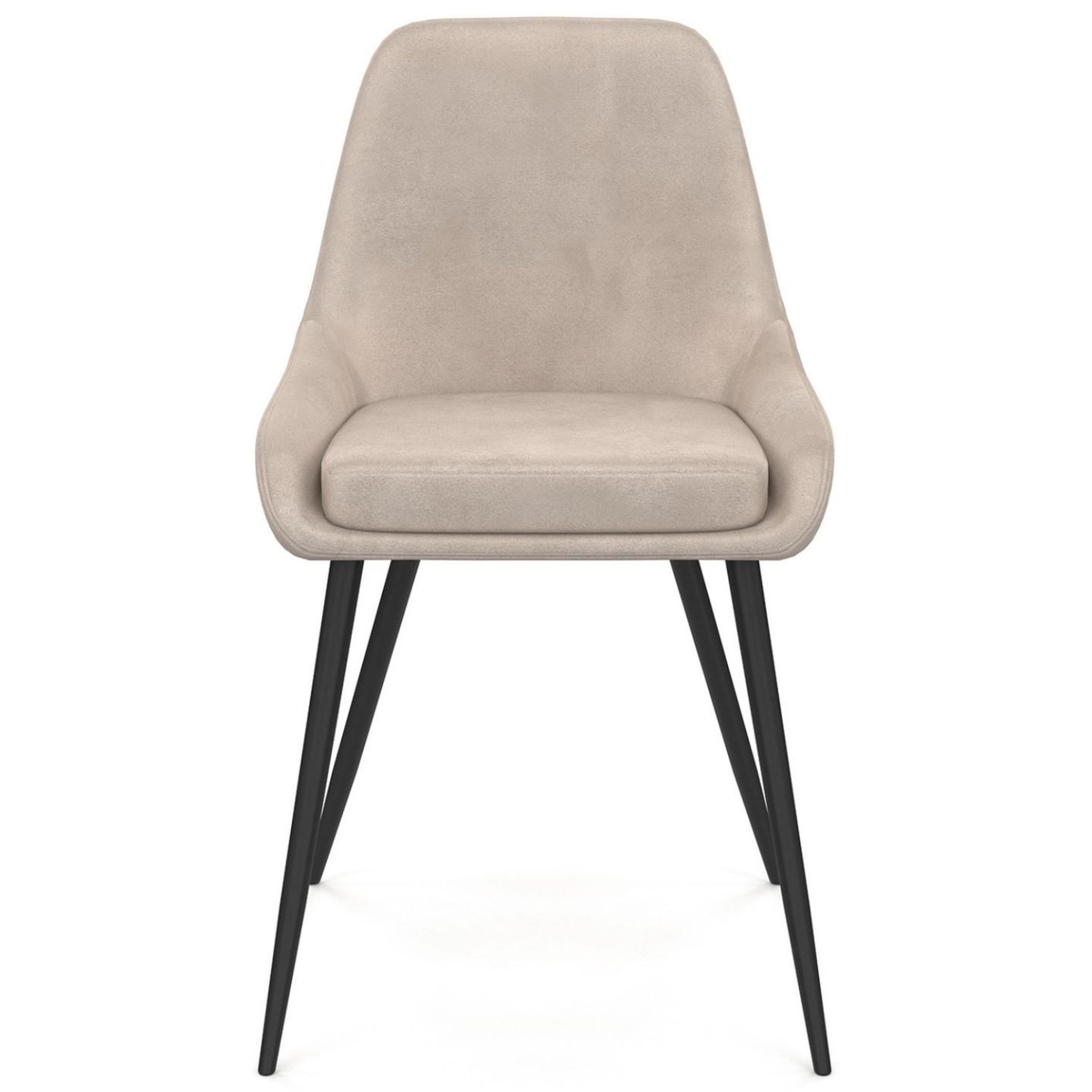 Voir la diapositive 4 : ID MARKET Lot de 6 chaises thalya en velours taupe avec accoudoirs