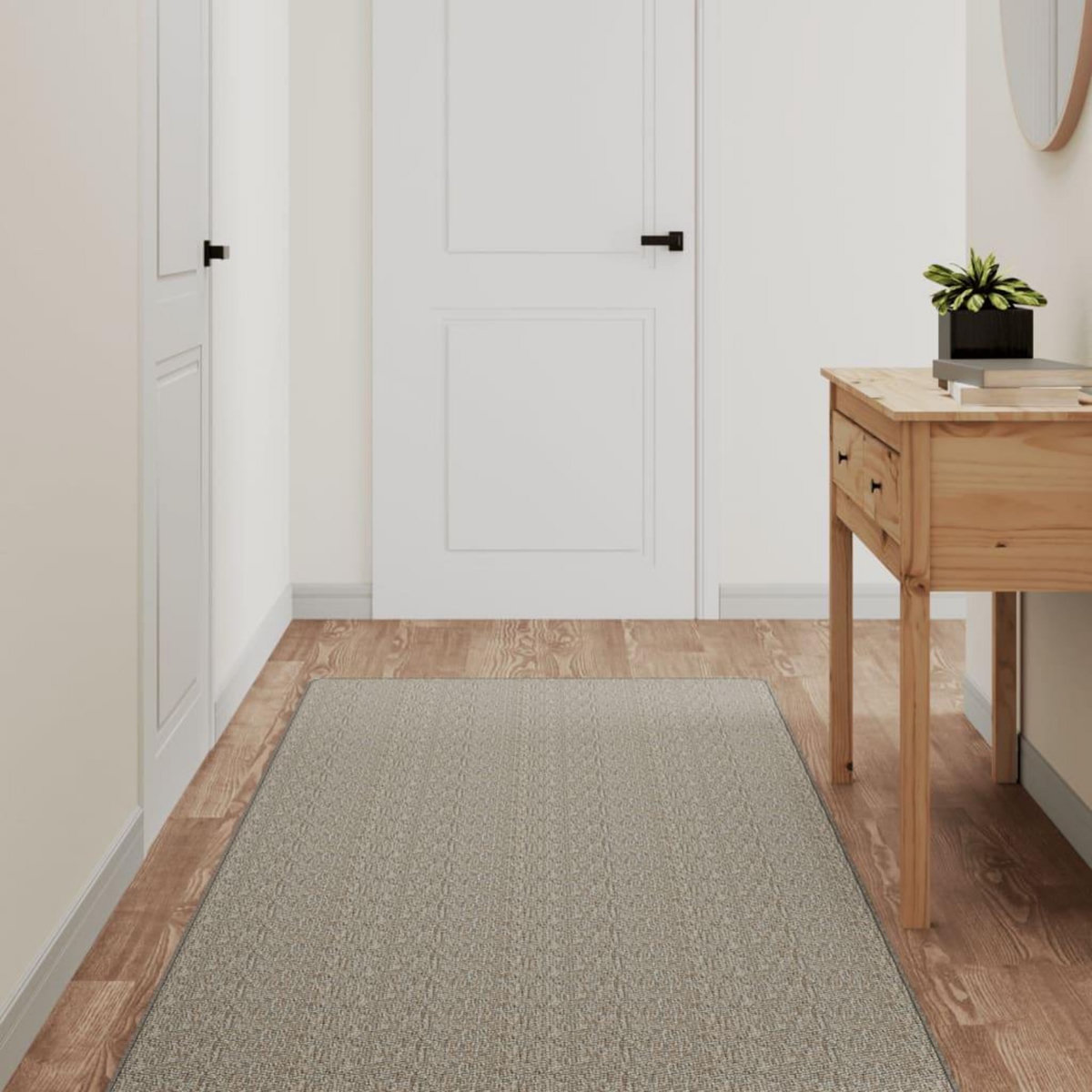 VIDAXL Tapis de couloir aspect sisal taupe 80x400 cm