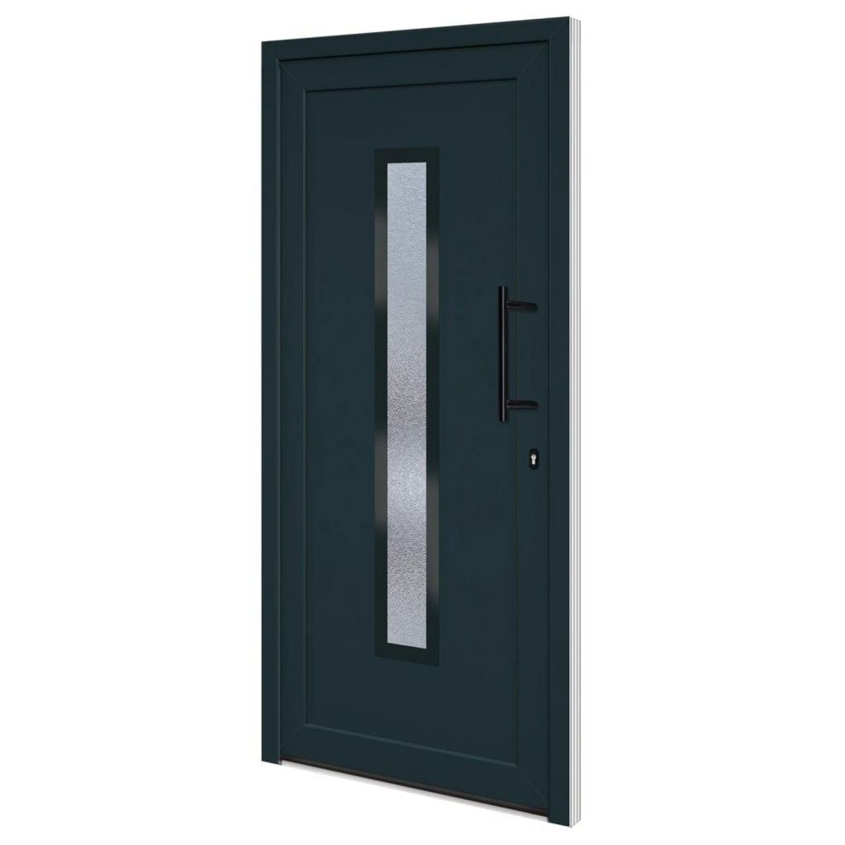 VIDAXL Porte d'entree anthracite 98x208 cm PVC