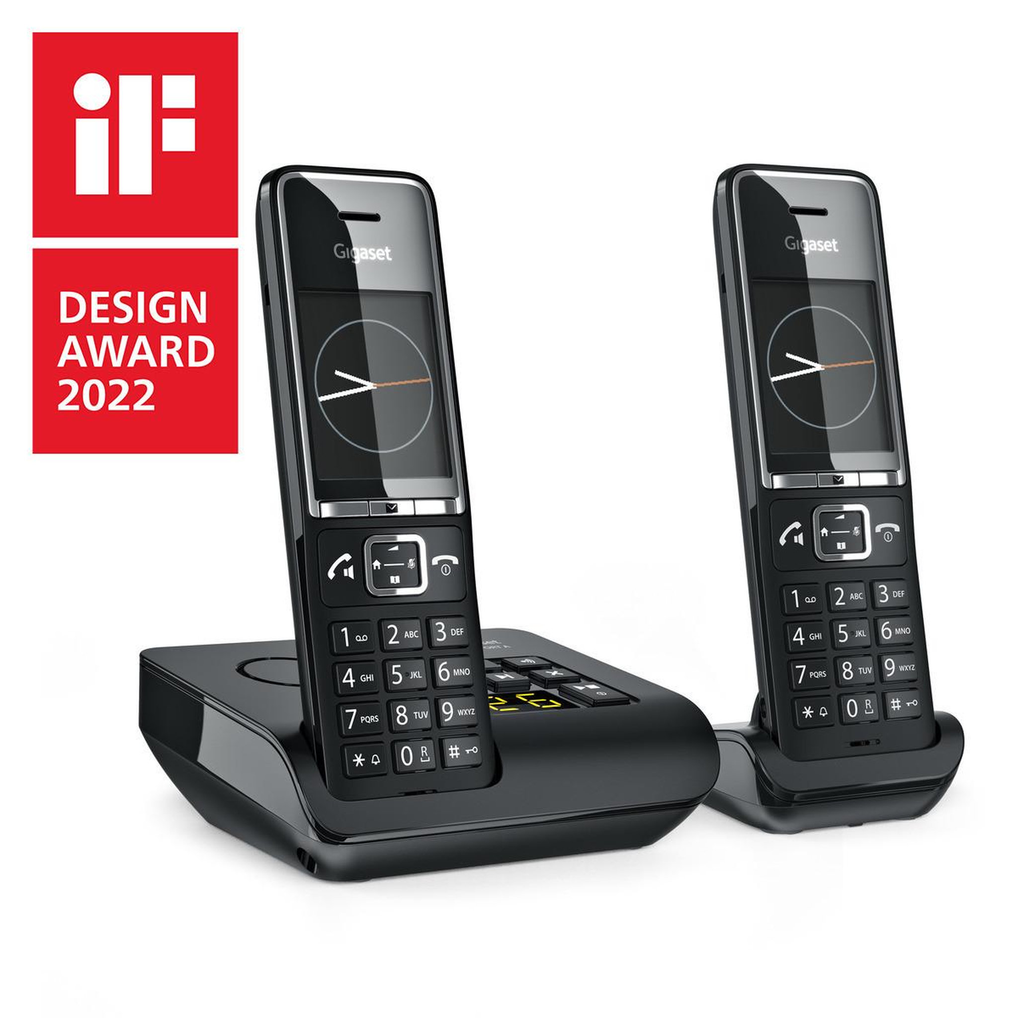 GIGASET Téléphone analogique/DECT Gigaset COMFORT 550A duo avec identification de l'appelant Noir