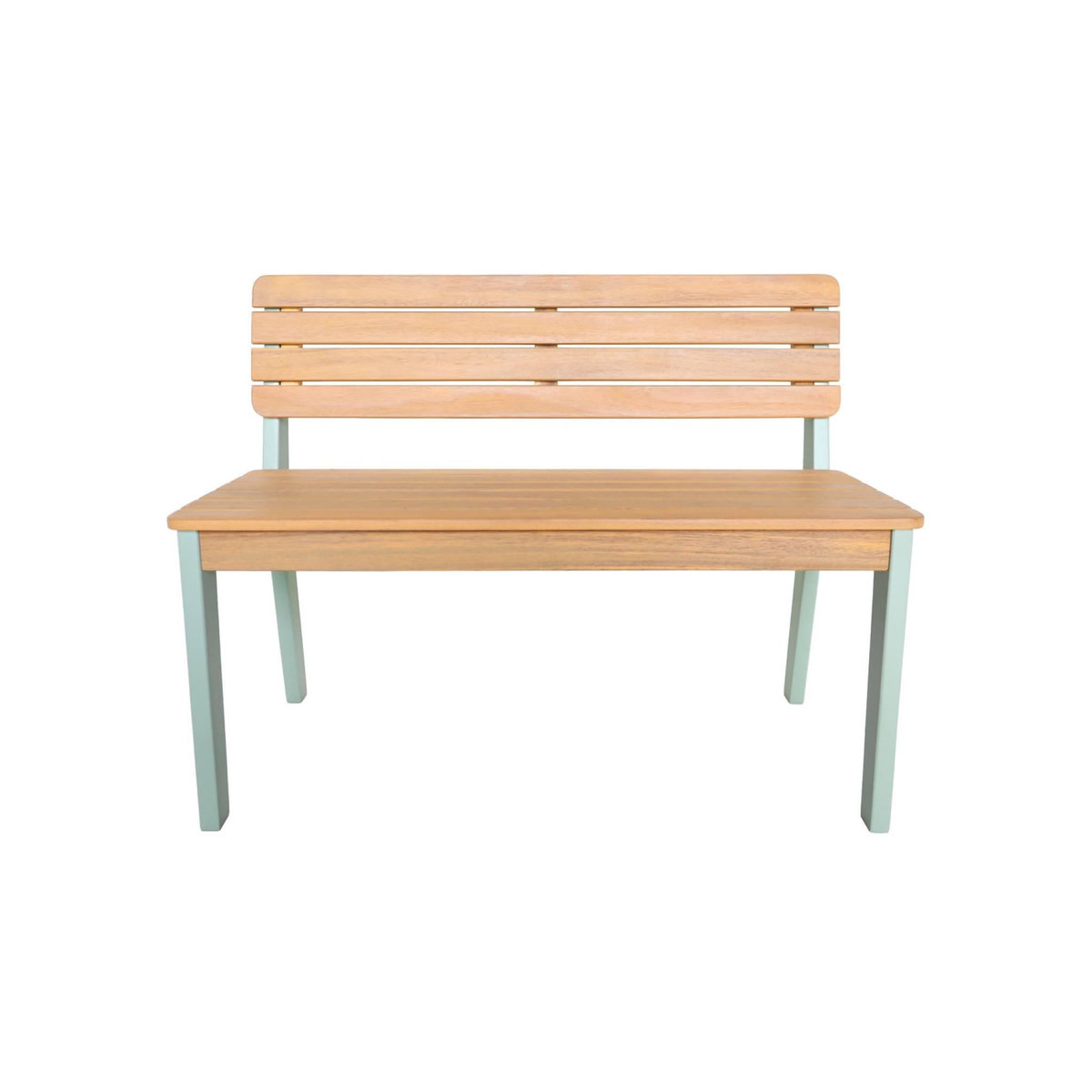 SWEEEK Banc de jardin enfant bois d'acacia 2 places vert de gris - Caroline