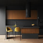 Voir la diapositive 6 : Rendez vous déco Lot de 2 chaises pour îlot central 66 cm en velours jaune moutarde-Karl