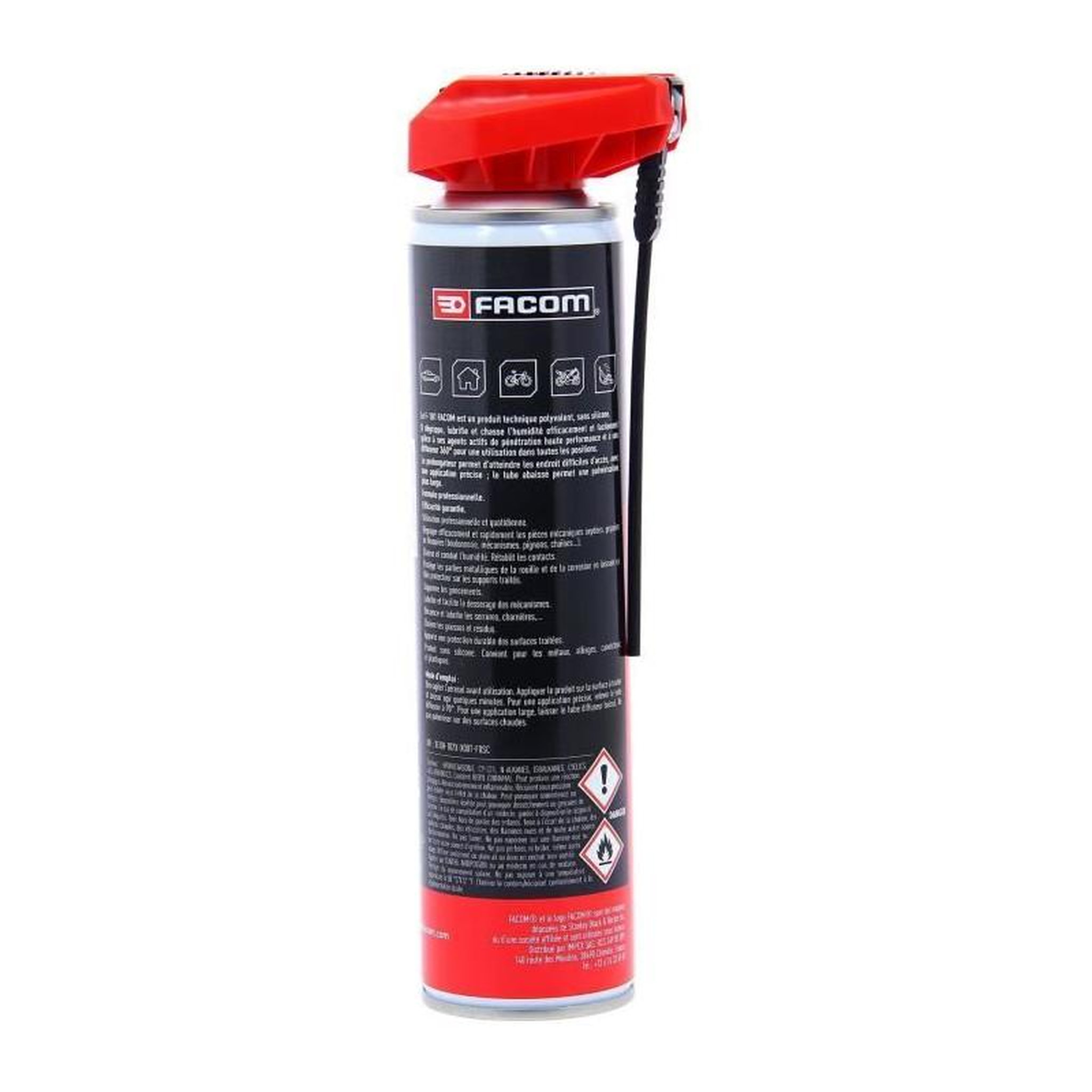 Voir la diapositive 2 : FACOM Dégrippant-lubrifiant anti-humidité - FACOM - 300ml