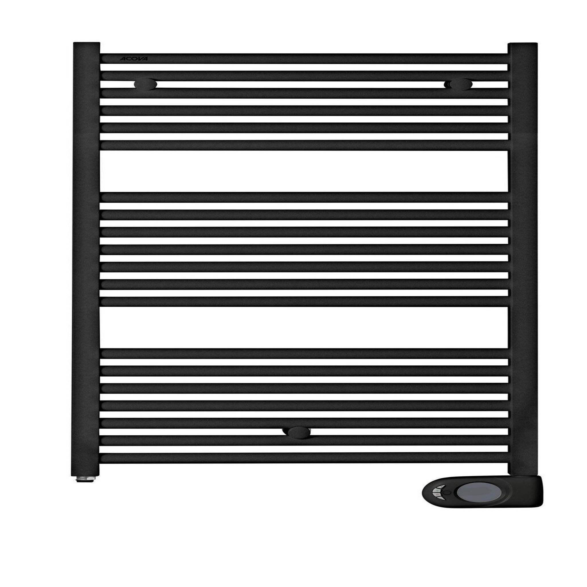 Acova Sèche-serviettes électrique – Tweed noir – 500 W – 96,8 x 50 cm – Inertie fluide