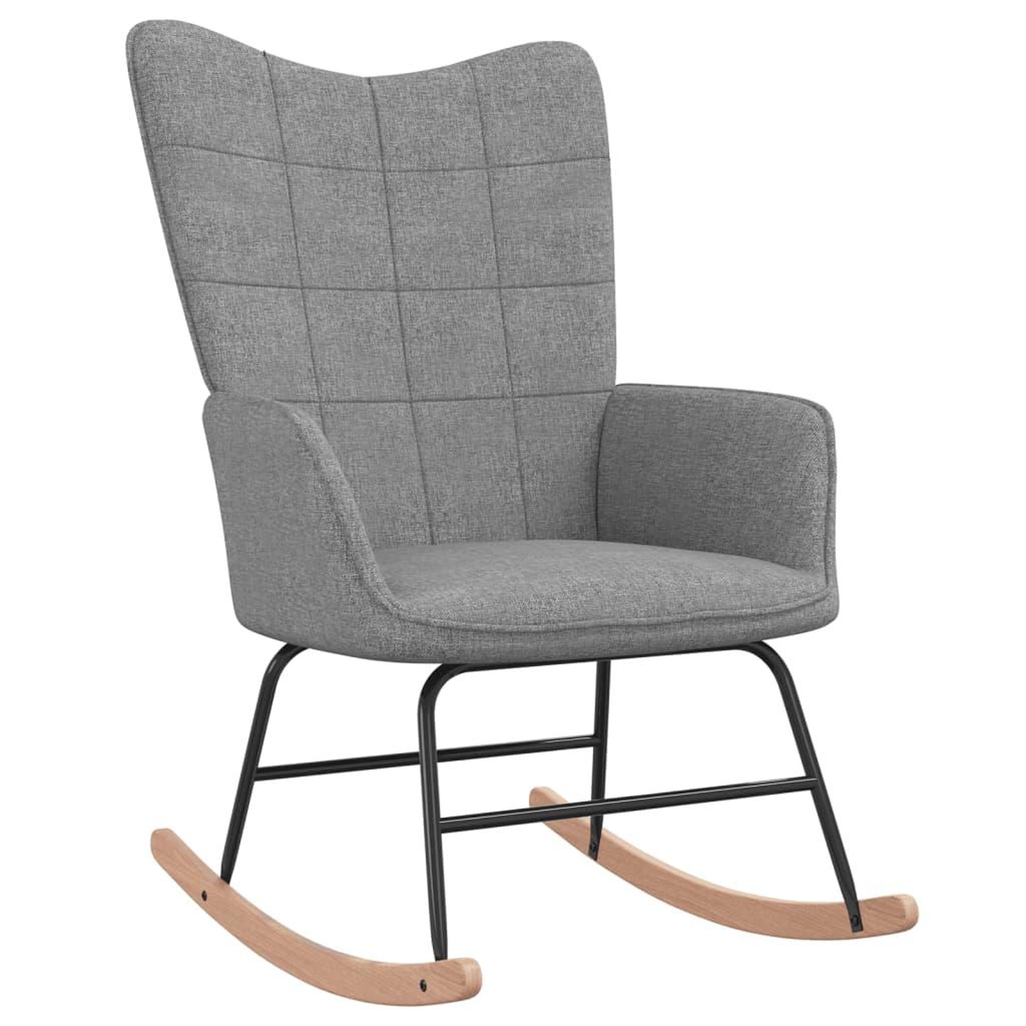 Voir la diapositive 1 : VIDAXL Chaise a bascule Gris clair Tissu
