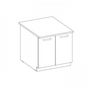 Voir la diapositive 2 : MARKET24 LASSEN Meuble bas de cuisine sous évier L 80 cm - Décor chene clair sonoma
