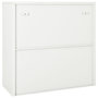 Voir la diapositive 4 : VIDAXL Armoire a portes coulissantes Blanc 90x40x90 cm Acier