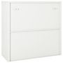 Voir la diapositive 4 : VIDAXL Armoire a portes coulissantes Blanc 90x40x90 cm Acier