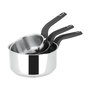Voir la diapositive 2 : ACTUEL Lot de 3 casseroles induction inox