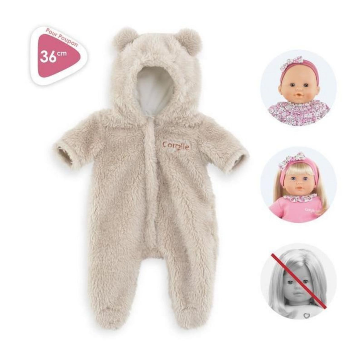 Corolle Combinaison Pilote Ourson poupon 36 cm