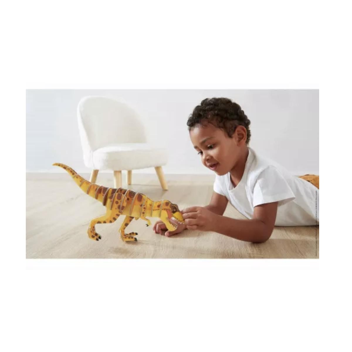 Juratoys-Janod Puzzle 3D T-rex en Volume pour Enfants - Jeu de Construction et Décoration