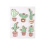 Voir la diapositive 2 : Paris Prix Lot de 6 Stickers en Bois  Cactus  5cm Vert