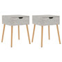 Voir la diapositive 2 : VIDAXL Tables de chevet 2 pcs Gris beton 40x40x56 cm Bois d'ingenierie