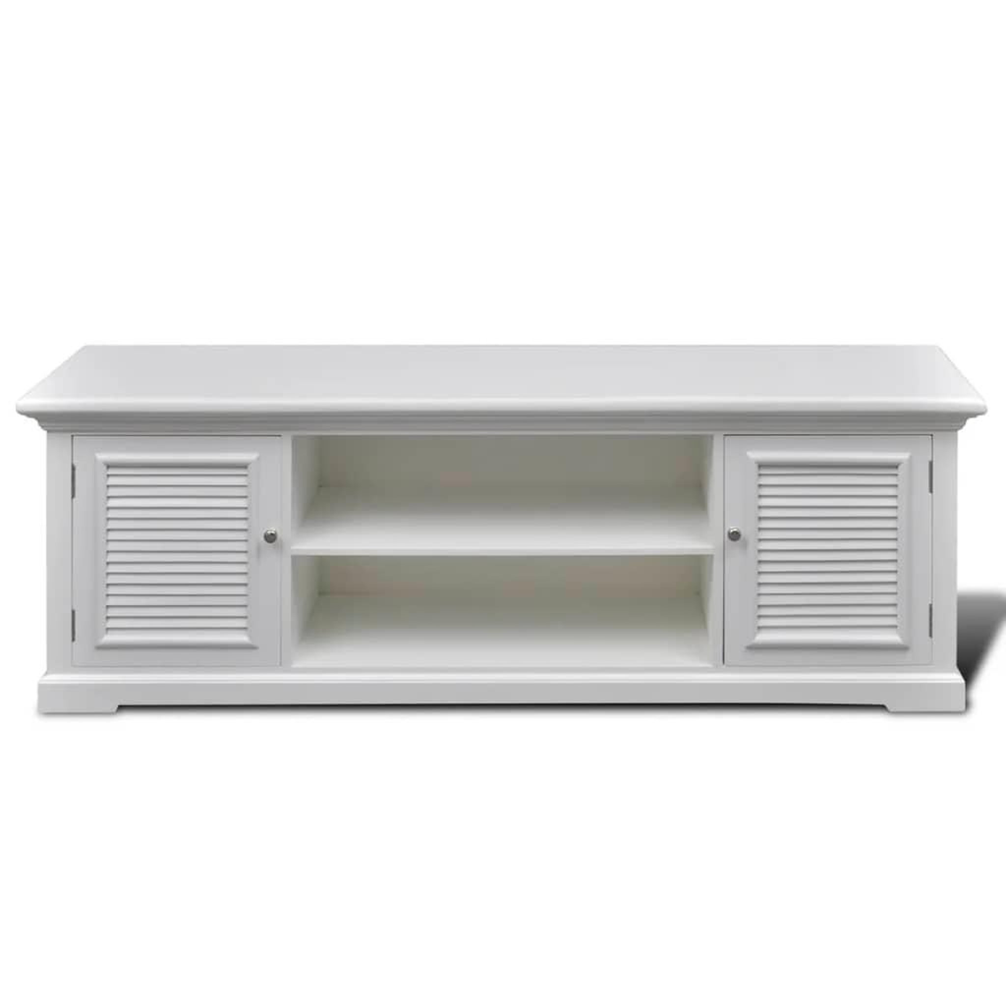 Voir la diapositive 3 : VIDAXL Meuble tv blanc bois