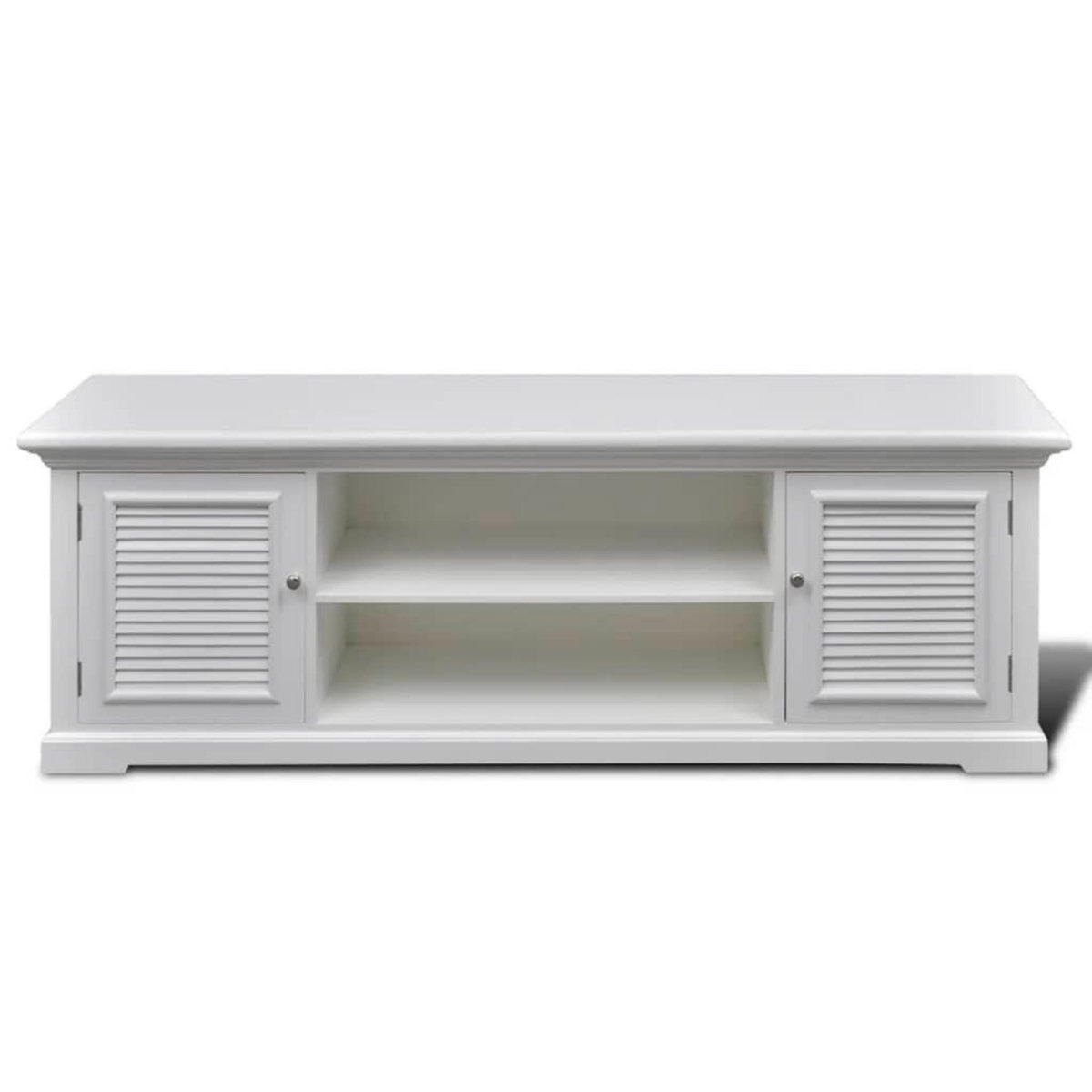 VIDAXL Meuble TV Blanc Bois