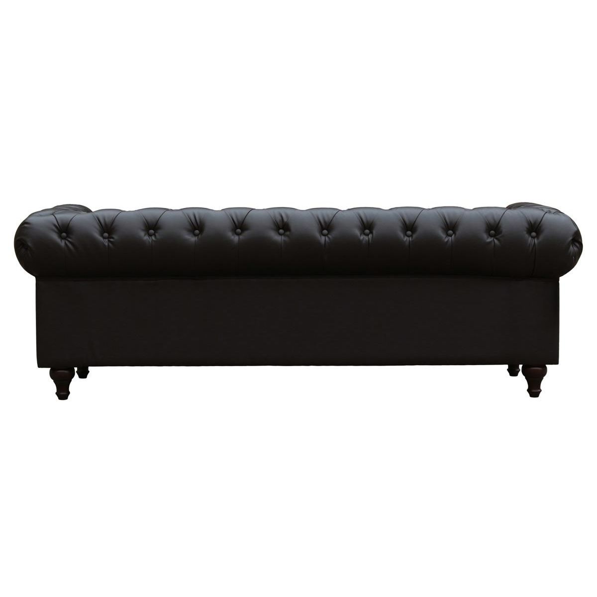 Habitat et Jardin Canapé fixe Chesterfield  Aliza  - 204 x 80 x 58 cm - 3 places - Marron