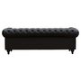 Voir la diapositive 3 : Habitat et Jardin Canapé fixe Chesterfield  Aliza  - 204 x 80 x 58 cm - 3 places - Marron