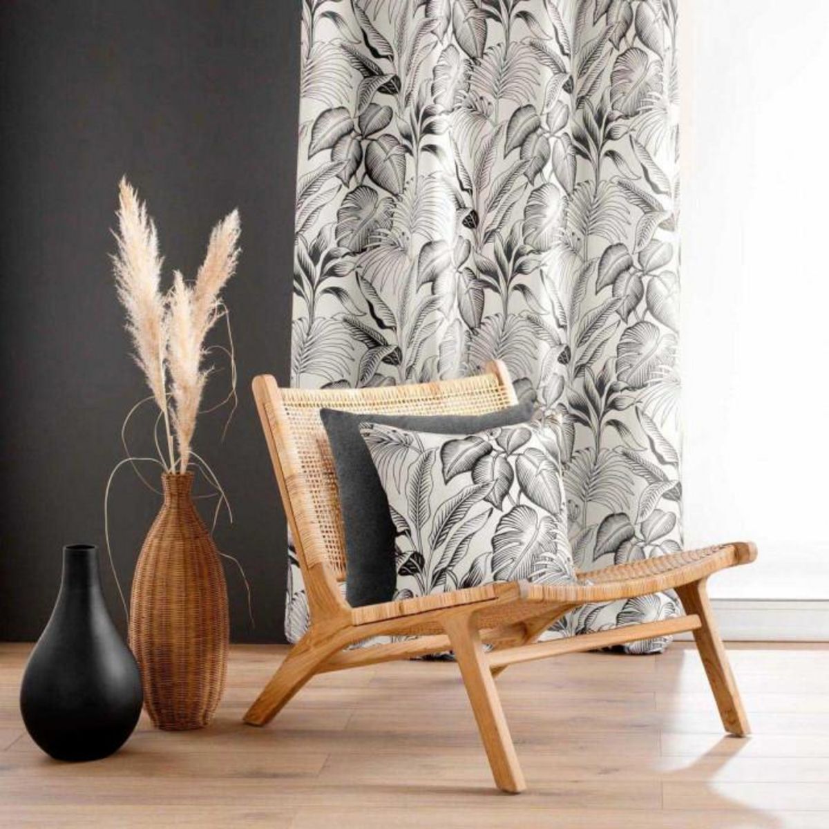 Paris Prix Rideau à Œillets Imprimé  Cabana  140x260cm Naturel