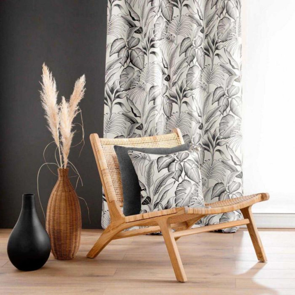 Paris Prix Rideau à Œillets Imprimé  Cabana  140x260cm Naturel