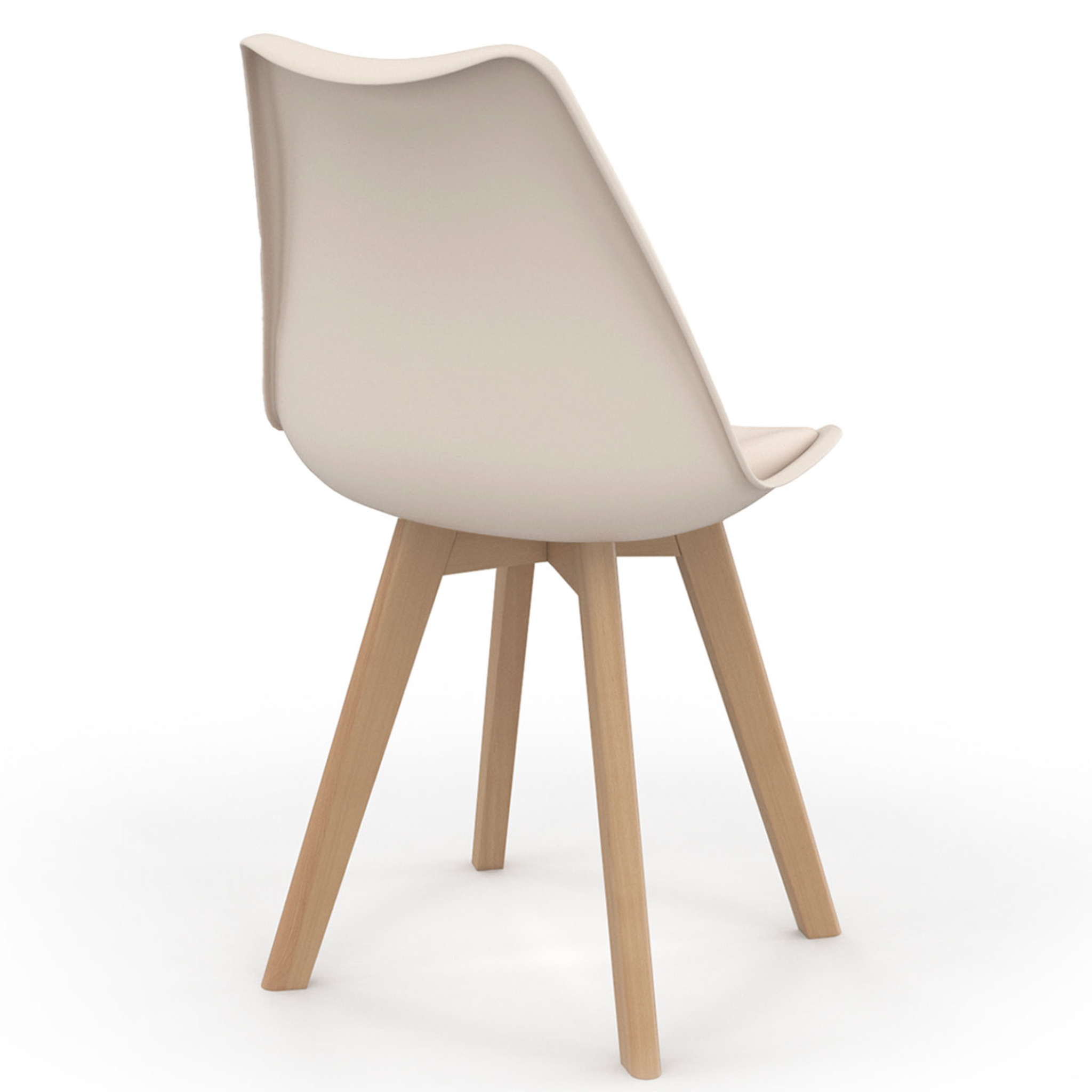 Voir la diapositive 4 : ID MARKET Lot de 6 chaises scandinaves sara beige, blanc et velours patchworks marron et beige
