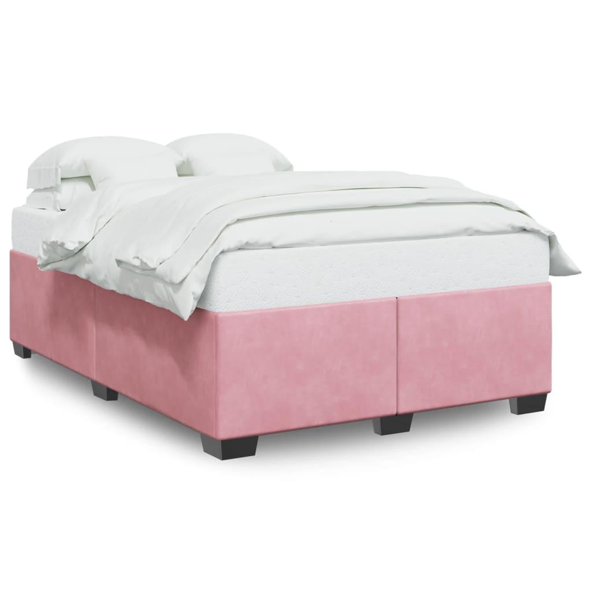 Voir la diapositive 2 : VIDAXL Cadre de lit sans matelas rose 160x200 cm velours
