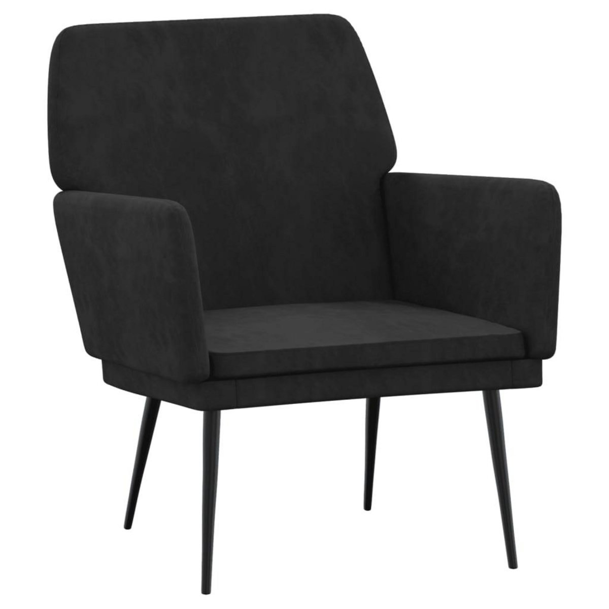 VIDAXL Fauteuil Noir 62x79x79 cm Velours
