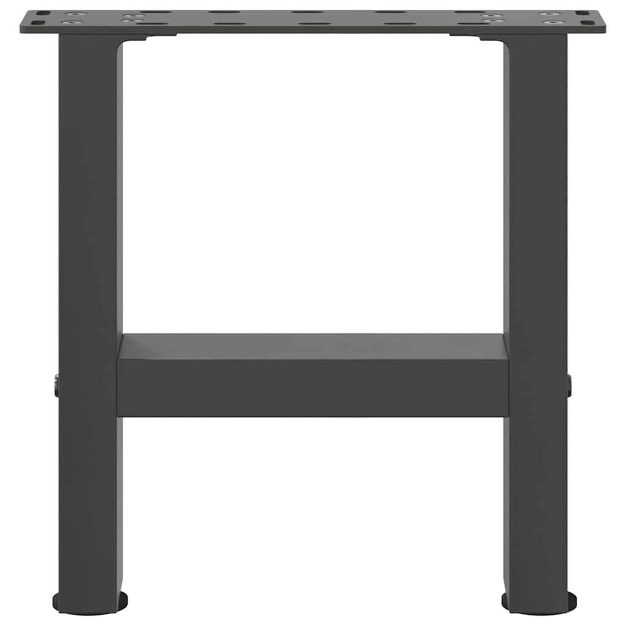 Voir la diapositive 4 : VIDAXL Pieds de table basse anthracite 2 pcs 30x(30-31) cm acier