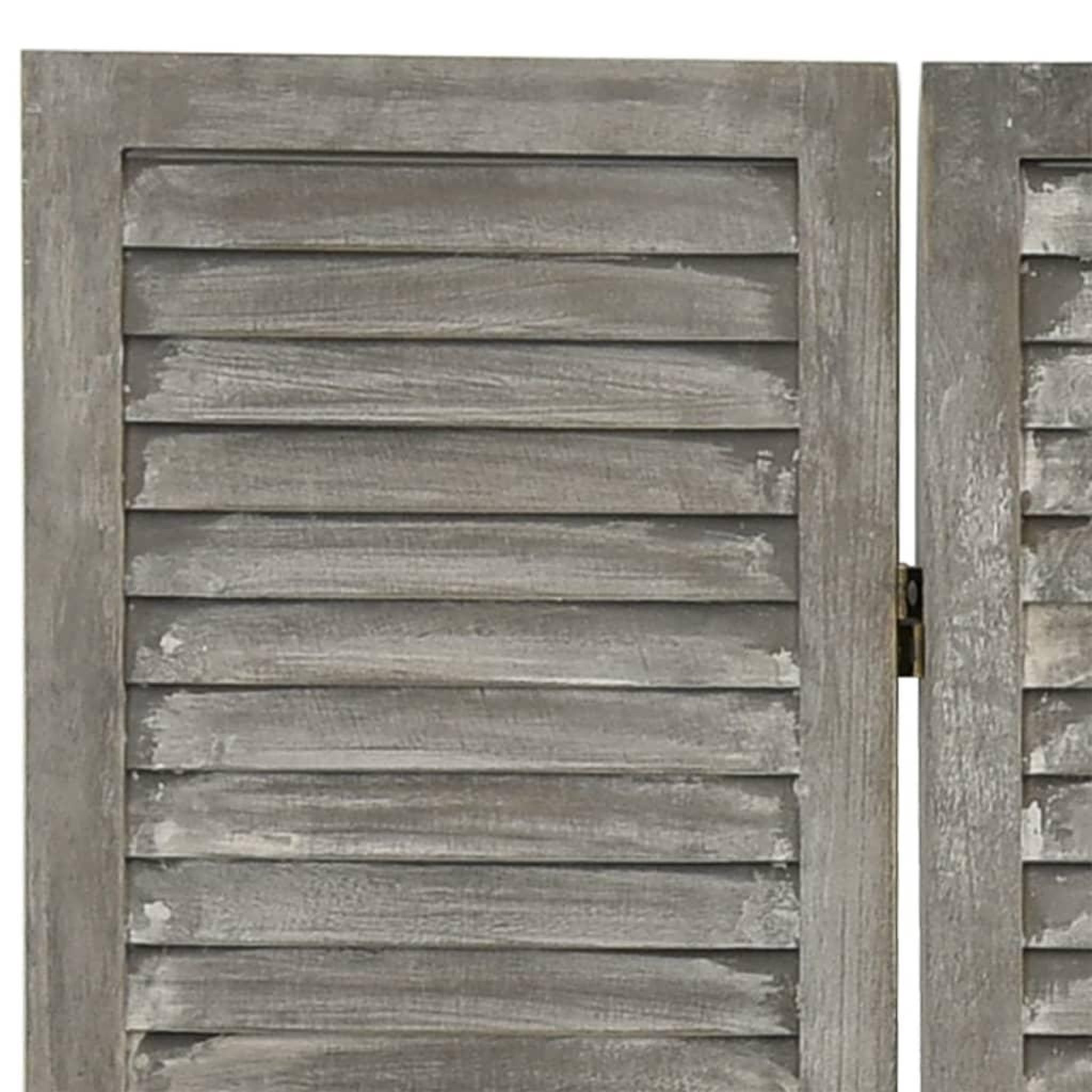Voir la diapositive 5 : VIDAXL Cloison de separation 5 panneaux Gris 179x166 cm Bois solide