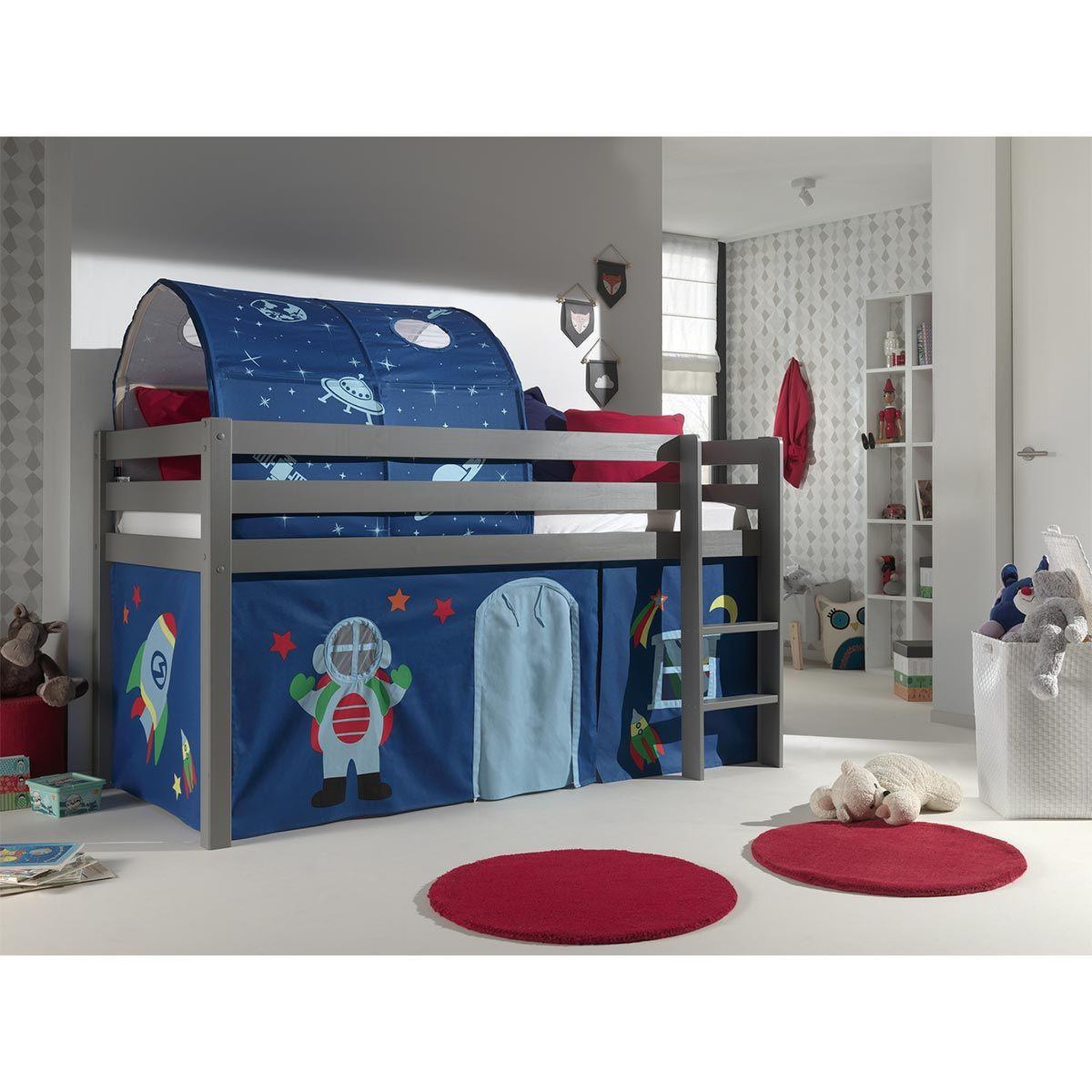 Voir la diapositive 2 : Paris Prix Pack - lit enfant, tente & tunnel  pino astronaute ii  gris
