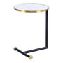 Voir la diapositive 1 : Paris Prix Table d'Appoint Design  Servant  62cm Or & Blanc