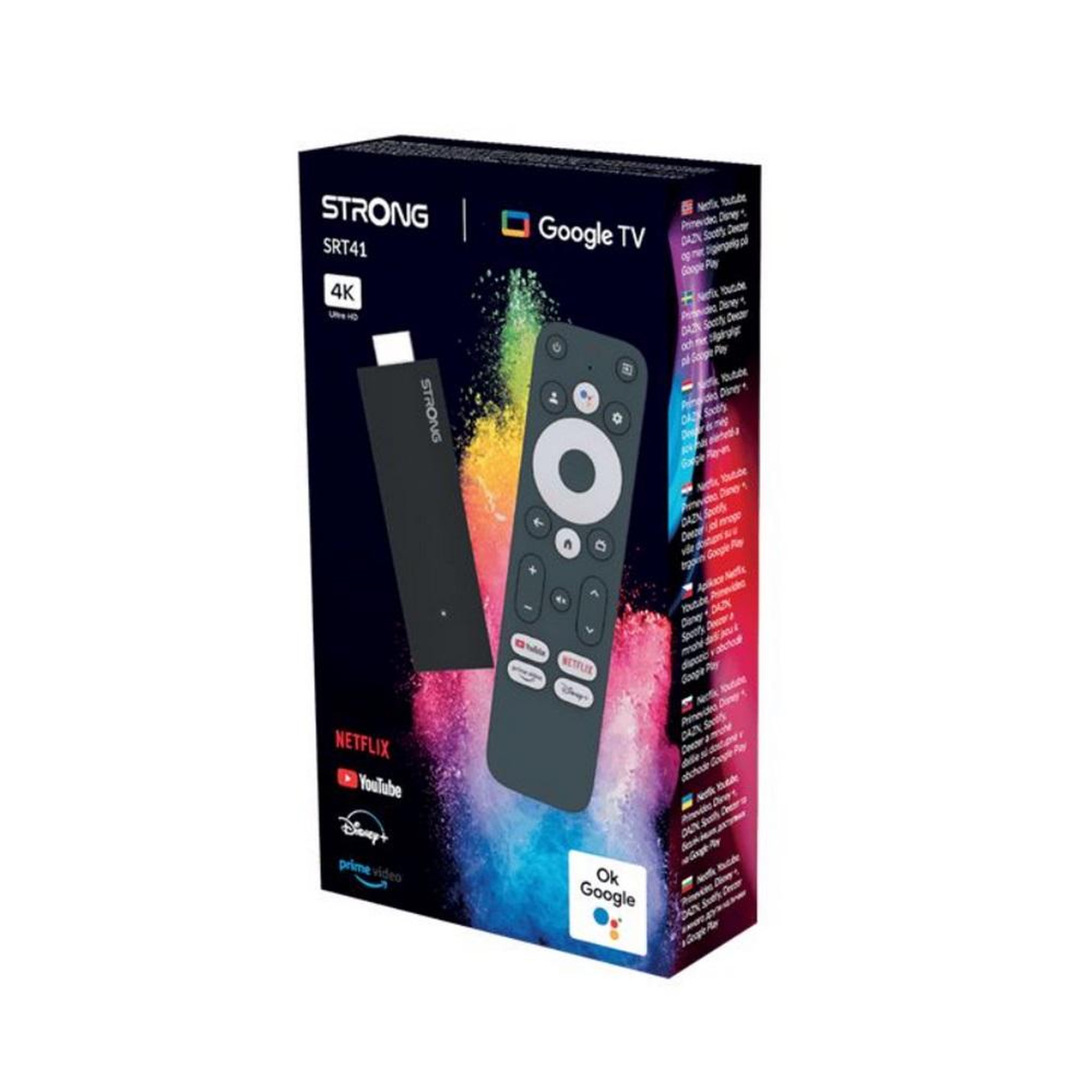 Voir la diapositive 4 : Strong Clé google tv 4k hdmi avec télécommande - srt41