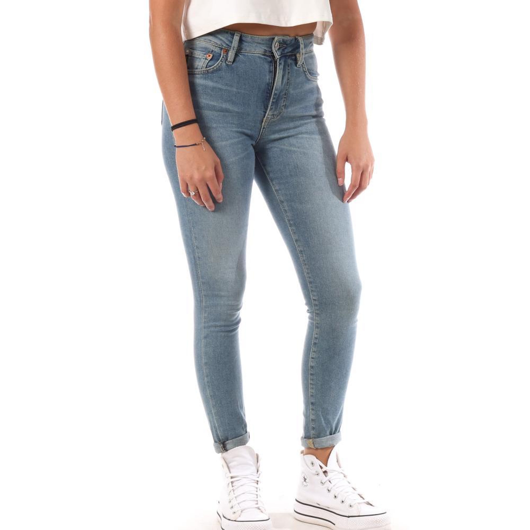 SUPERDRY Jean Skinny Bleu Femme Superdry Vintage High Rise. Coloris disponibles : Bleu