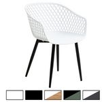 IDIMEX Lot de 4 chaises MADEIRA style scandinave, pieds en bois. Coloris disponibles : Noir, Gris, Vert, Bicolore