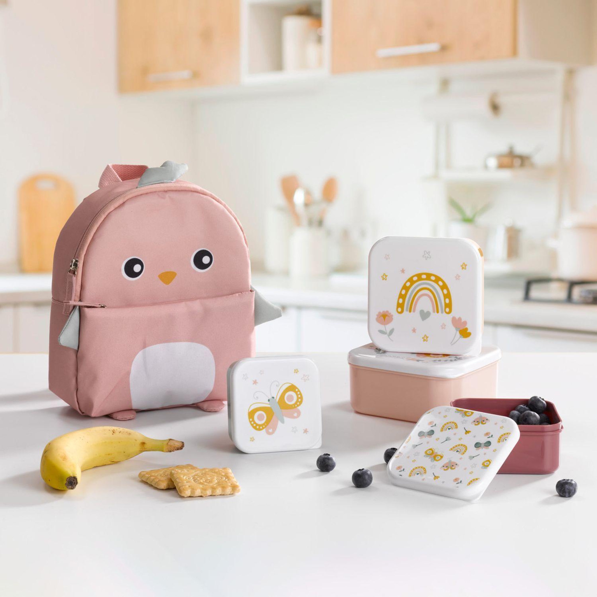 Voir la diapositive 2 : BEBE DOUCEUR Lot de 4 boites à goûter imprimées