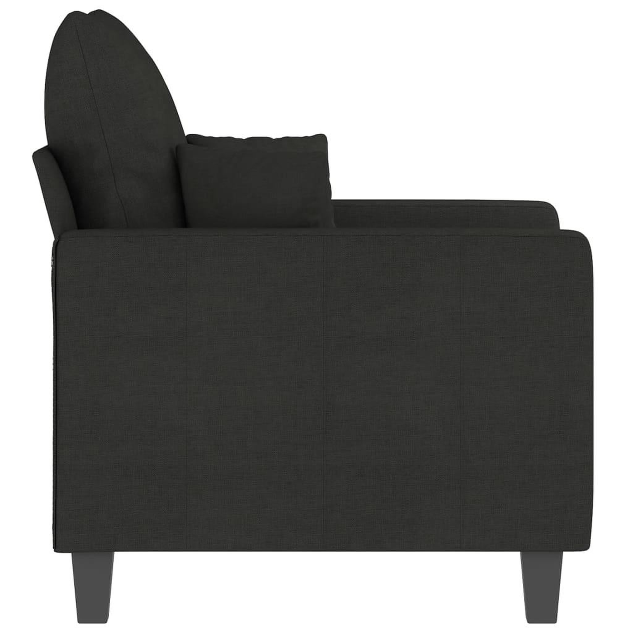 Voir la diapositive 4 : VIDAXL Fauteuil Noir 60 cm Tissu