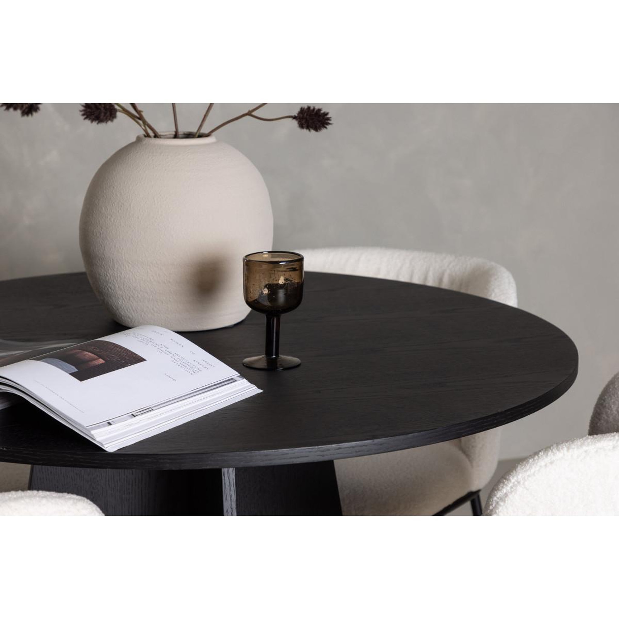 Voir la diapositive 6 : Paris Prix Ensemble table à manger & 4 chaises  bootcut & edina  110cm noir & blanc
