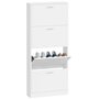 Voir la diapositive 4 : VIDAXL Armoire a chaussure Blanc brillant 59x17x150 cm Bois ingenierie