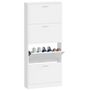 Voir la diapositive 4 : VIDAXL Armoire a chaussure Blanc brillant 59x17x150 cm Bois ingenierie