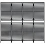 Voir la diapositive 5 : VIDAXL Cloison de separation 4 panneaux noir resine tressee