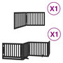 Voir la diapositive 2 : VIDAXL Barriere pour chien porte pliable 6 panneaux noir bois peuplier