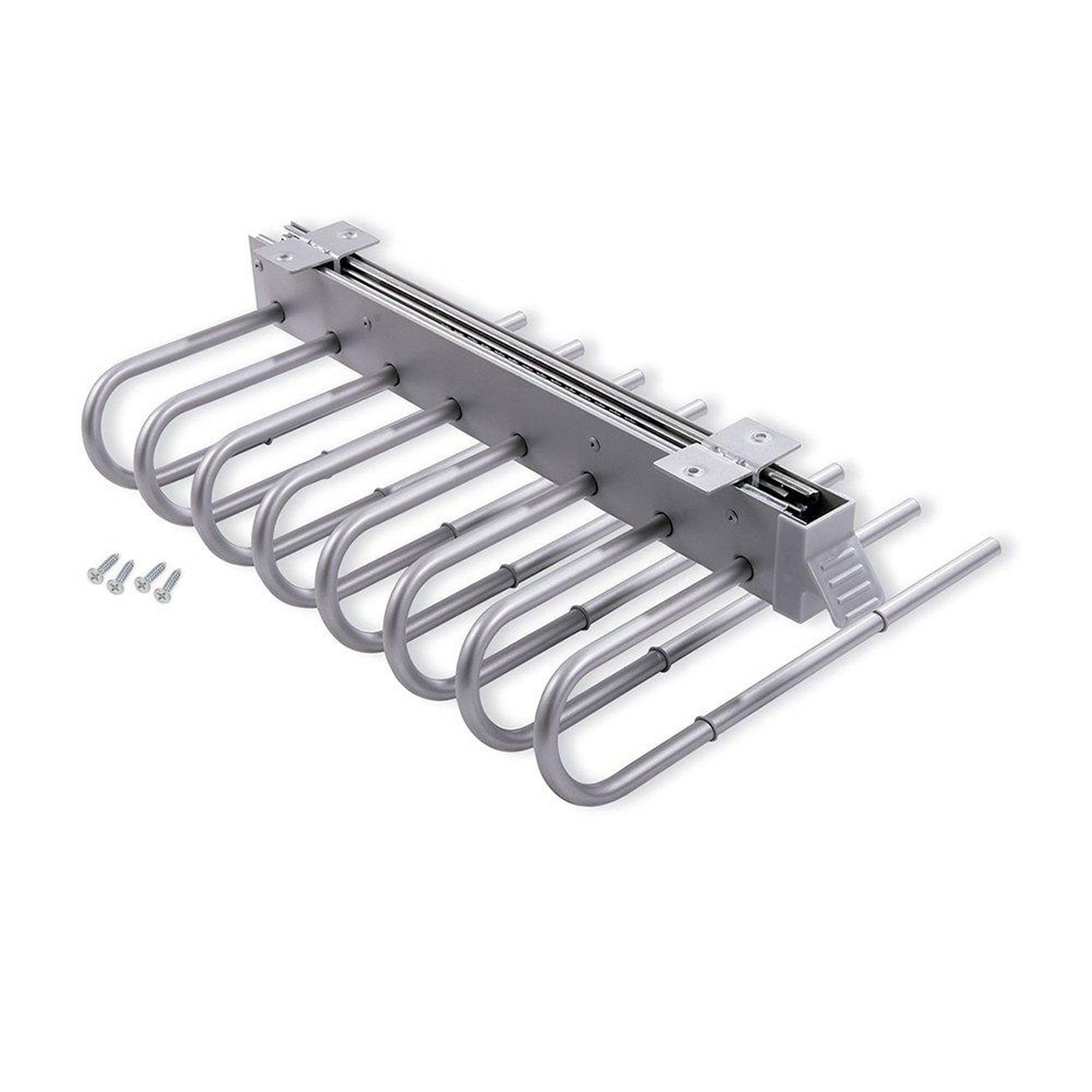 EMUCA SRL Porte-pantalons extractible Keeper pour montage côté gauche finition gris métallisé