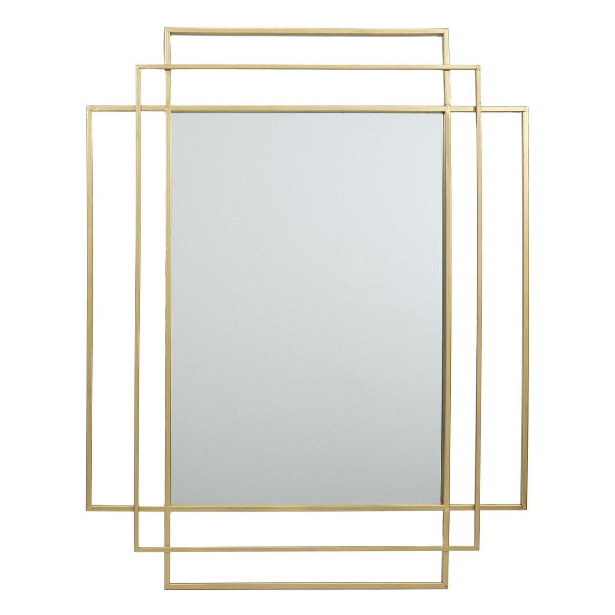The Home Deco Factory Miroir Design en Métal  Art Déco  93cm Or