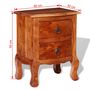 Voir la diapositive 6 : VIDAXL Tables de chevet avec tiroirs 2 pcs Bois d'acacia massif