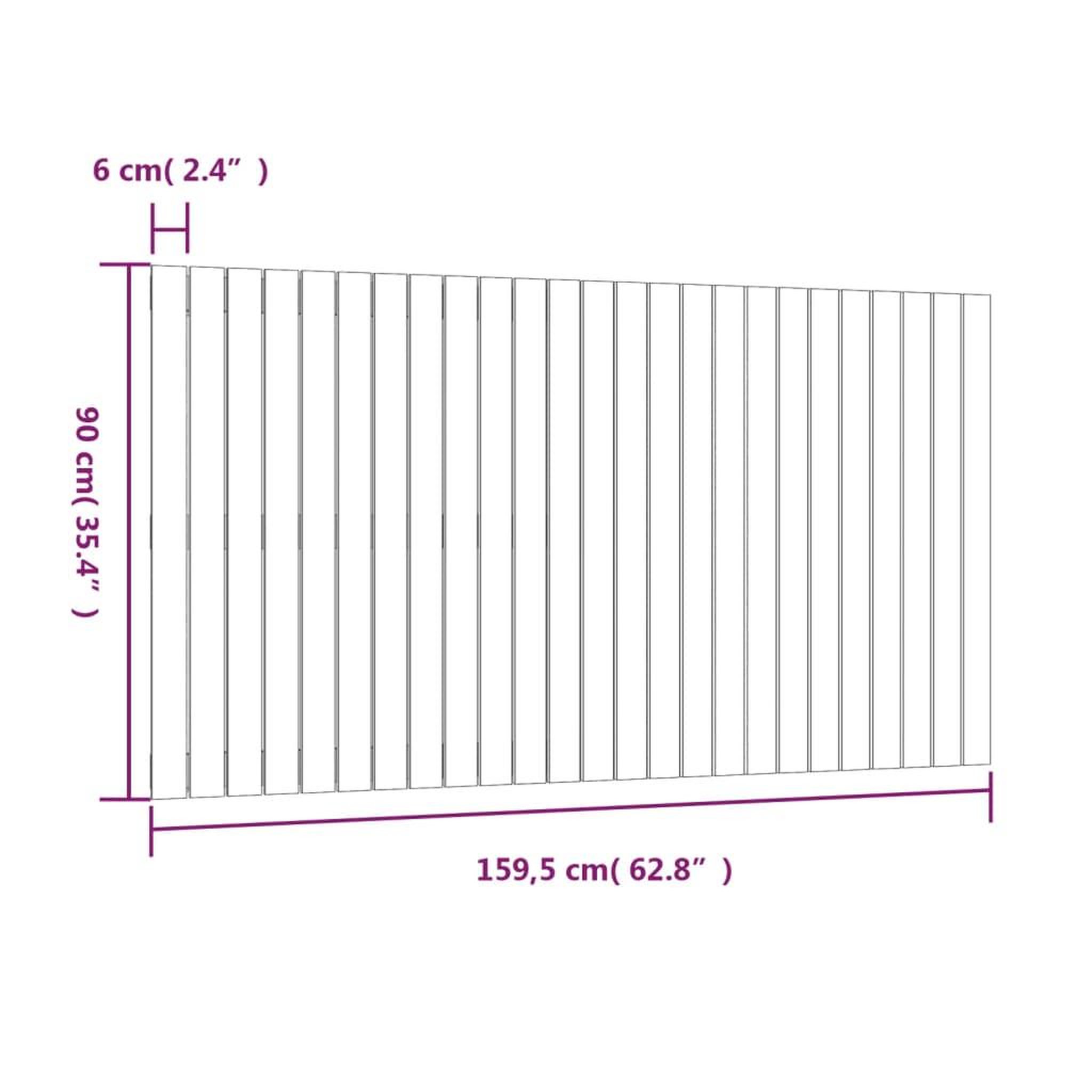 Voir la diapositive 6 : VIDAXL Tete de lit murale Marron miel 159,5x3x90 cm Bois massif de pin