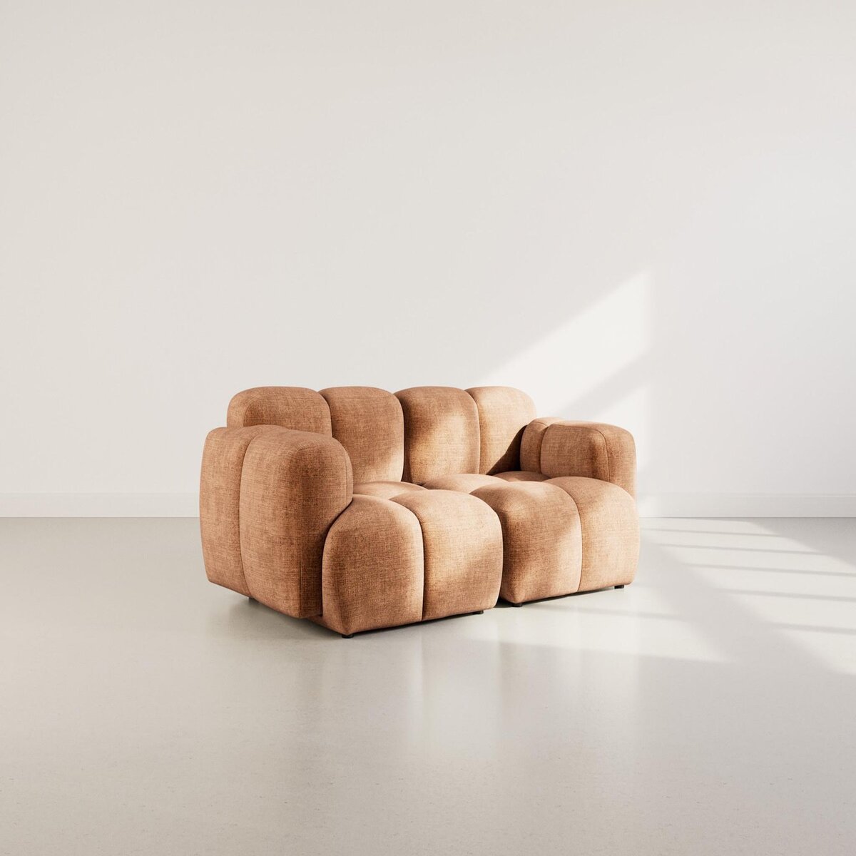 LISA DESIGN Grace - canapé modulable 2 places en velours texturé