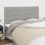 Voir la diapositive 1 : VIDAXL Tetes de lit 4 pcs Gris clair 100x7x78/88 cm Tissu