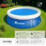 Voir la diapositive 2 : tectake Bâche de piscine Rond et Auto-flottant, léger et résistant bleu Ø 250 cm