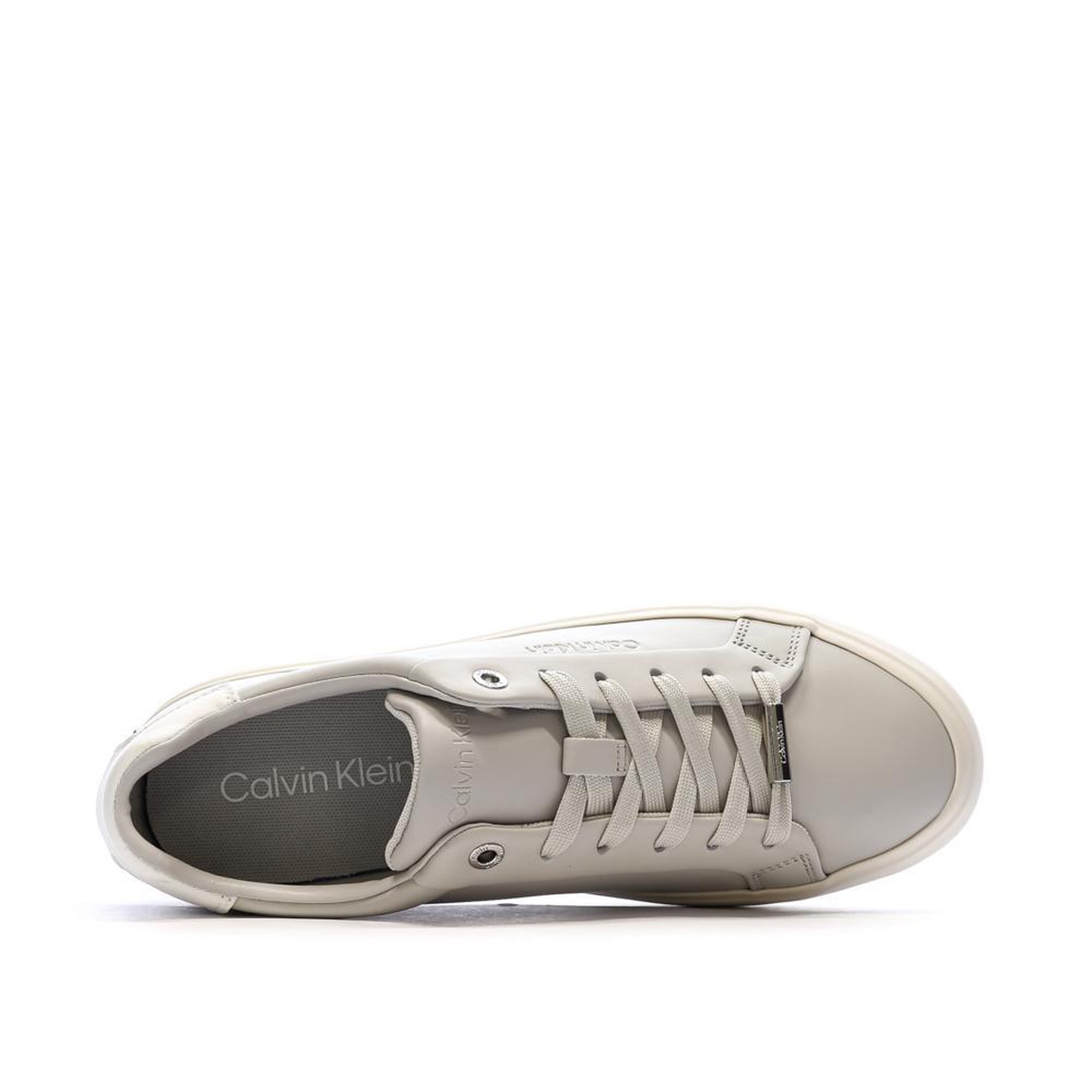 Voir la diapositive 4 : CALVIN KLEIN JEANS Baskets Grises Femme Calvin Klein Jeans Lace